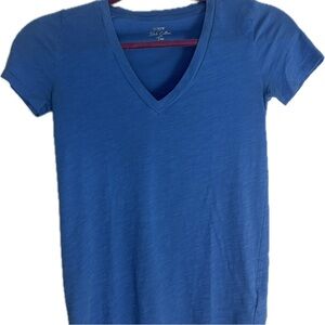 Blue V-Neck Women's Top